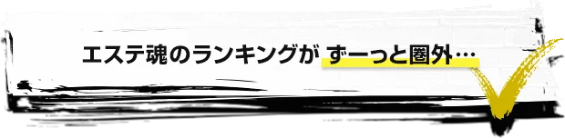 エステ魂のランキングがずーっと圏外…