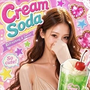 クリームソーダのメッセージ用アイコン