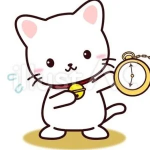 隠れ家えすて　猫時計のメッセージ用アイコン